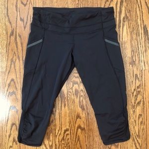 Lululemon Black Cropped Running Leggings